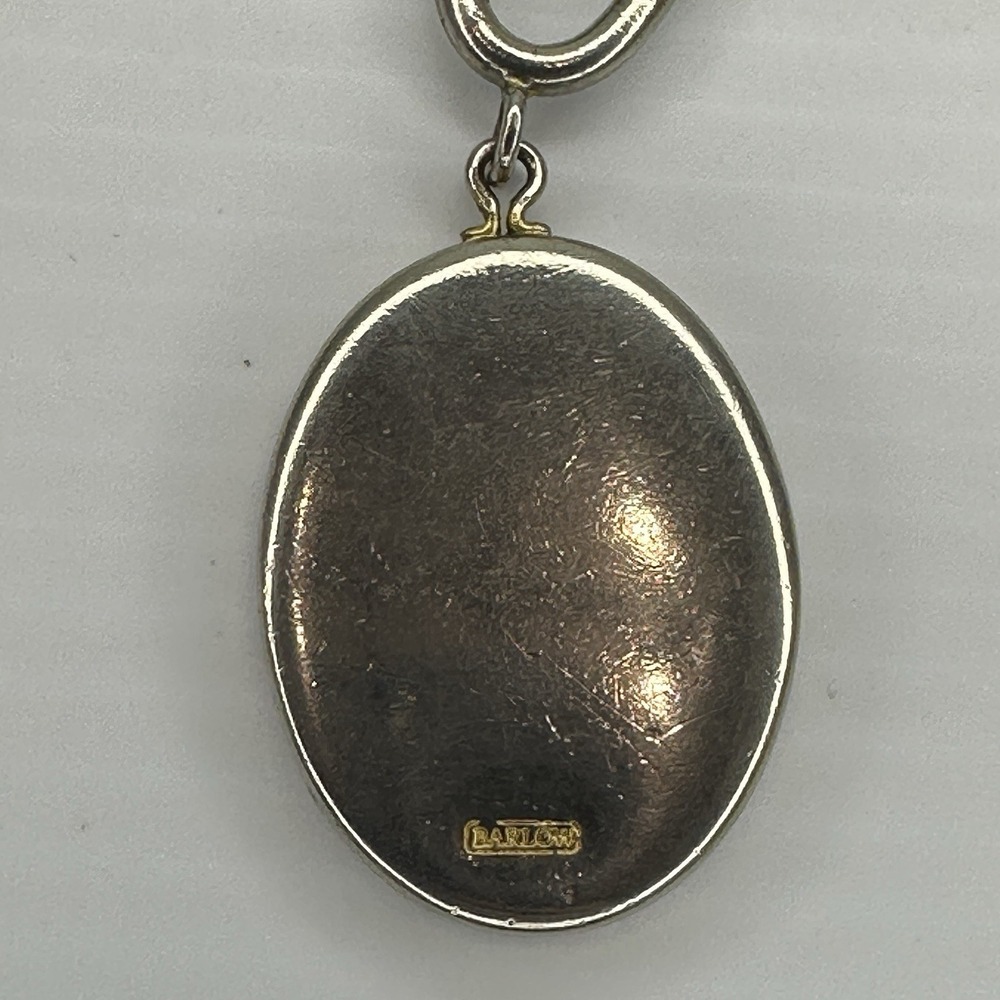 Barlow Duck Wildlife Keychain Gold Tone Etched Mallard Oval Charm - Picture 6 of 8